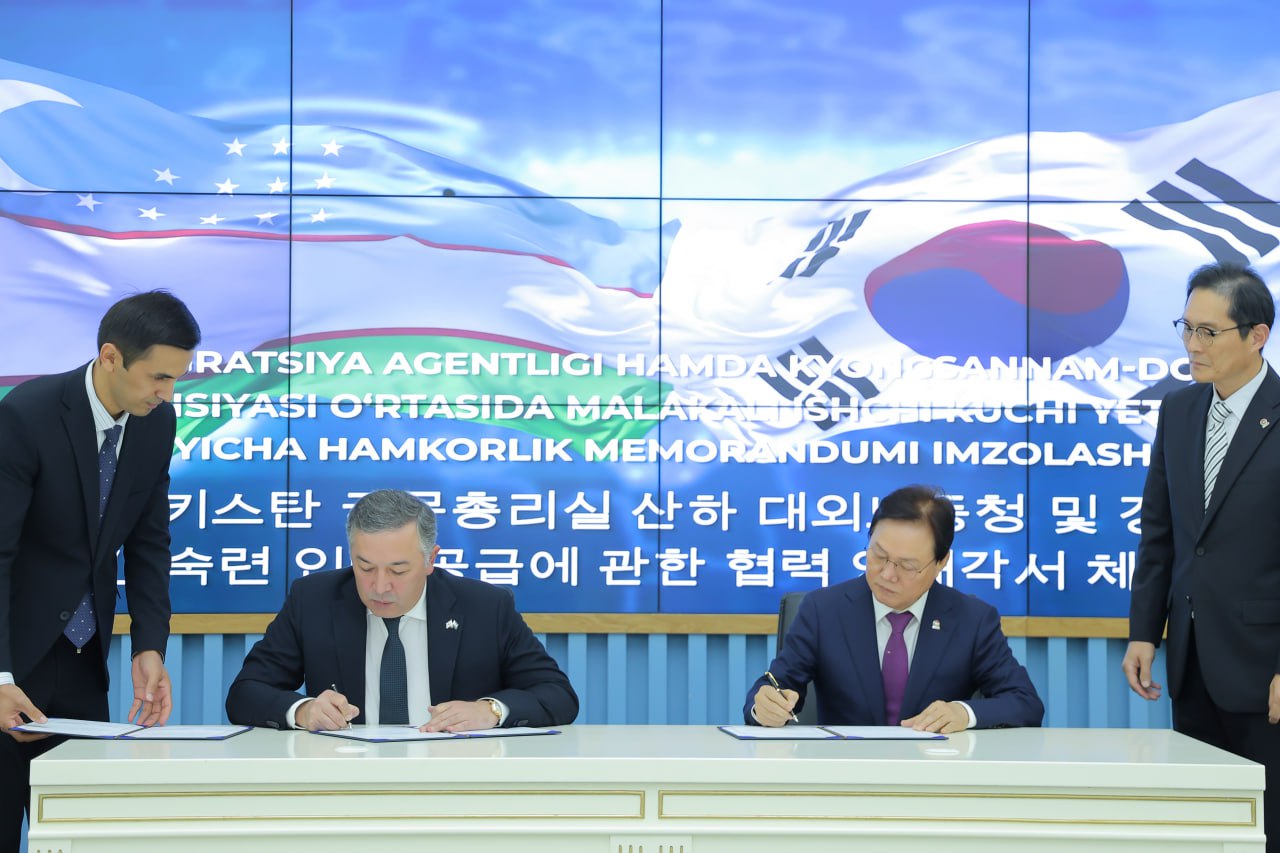 Uzbekistan signs labor migration agreement with South Korea.