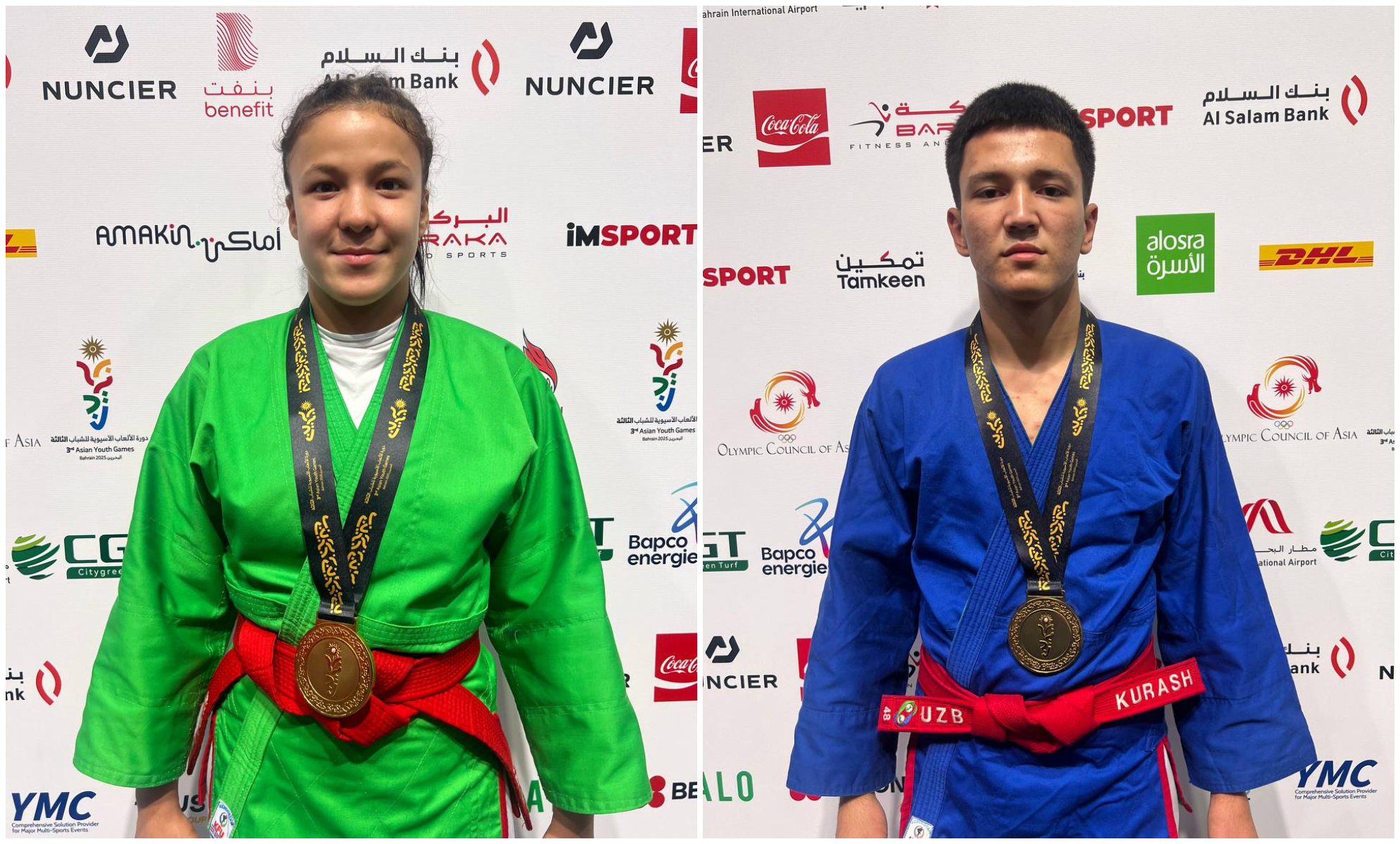 Two Uzbek wrestlers win gold at Asian Youth Games.