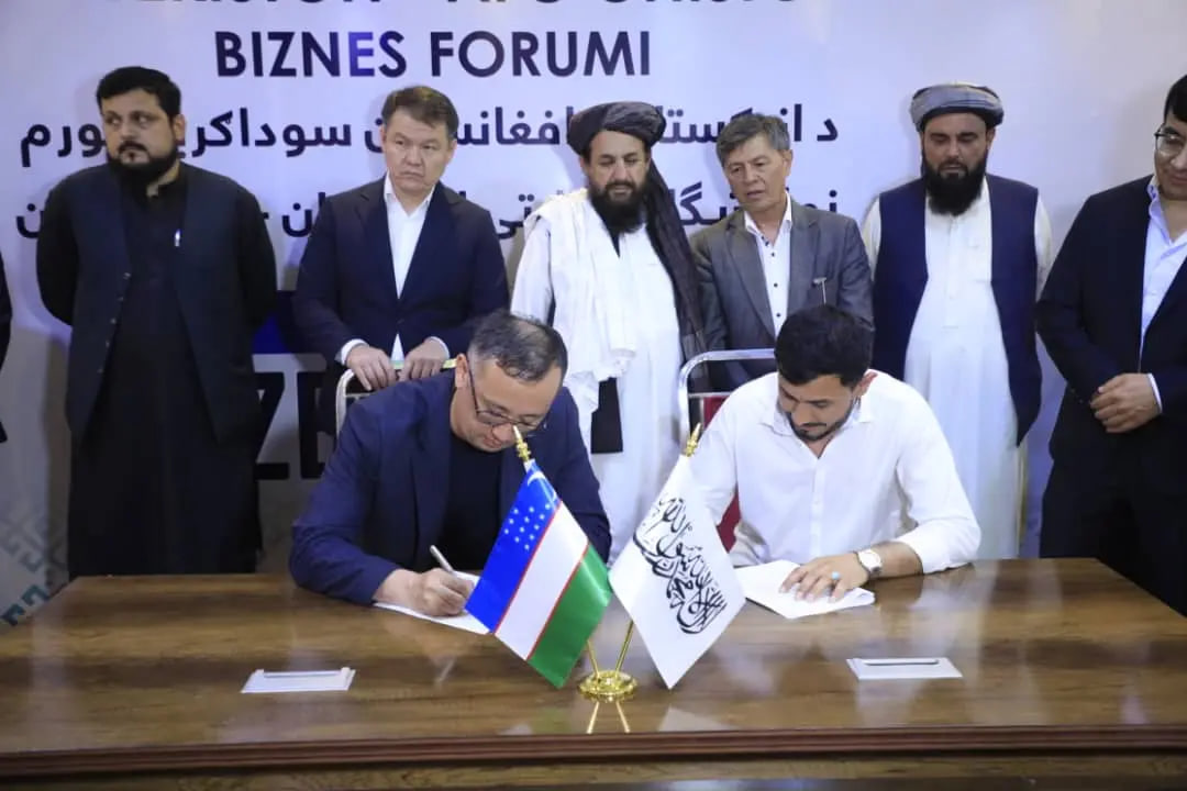 Afghanistan and Uzbekistan sign $112 million in private sector trade deals.