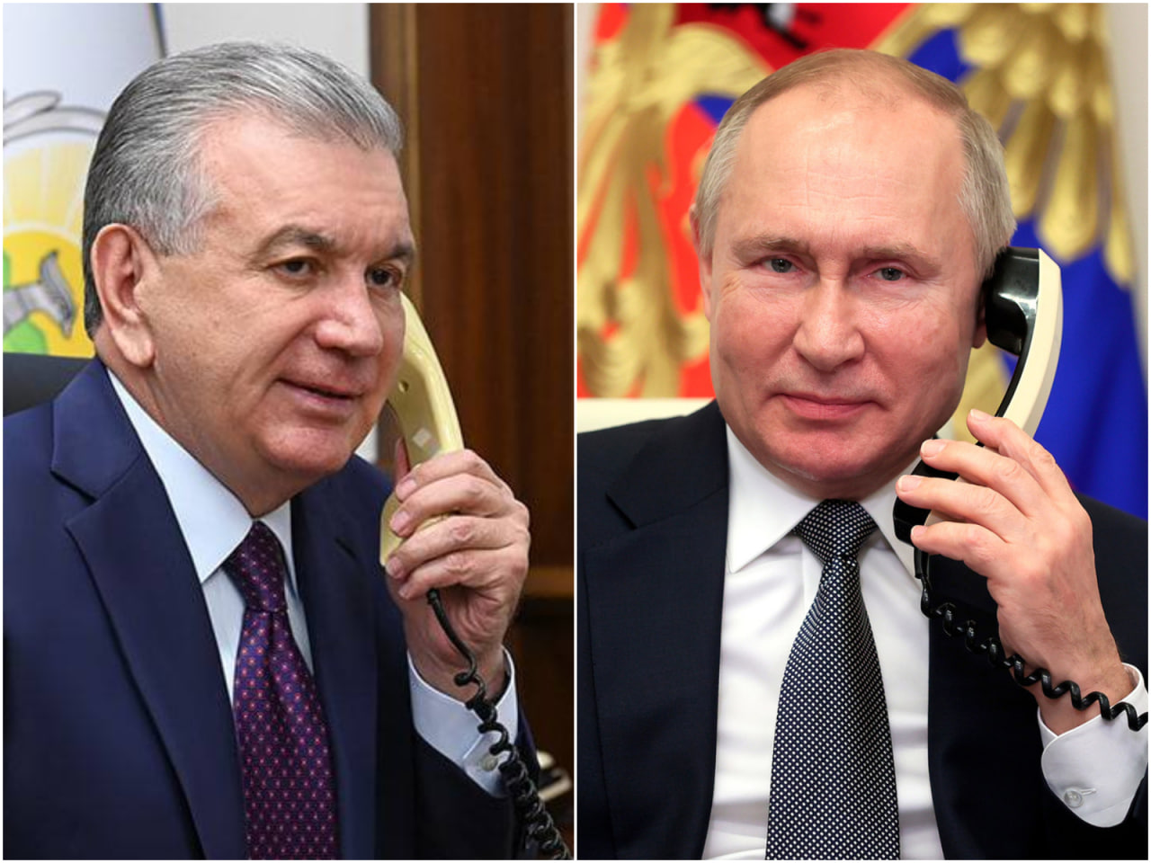 Shavkat Mirziyoyev and Vladimir Putin discuss strategic partnership and global security issues in a phone call.
