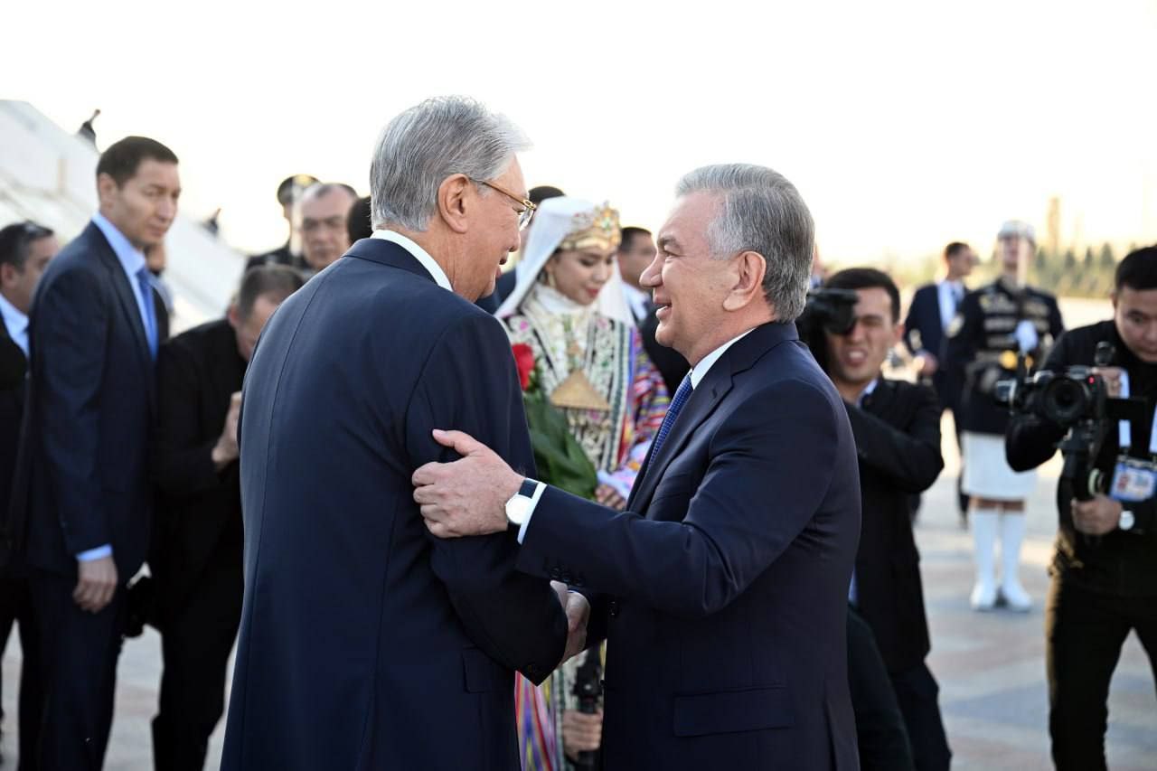 President of Kazakhstan arrives in Uzbekistan on a state visit.