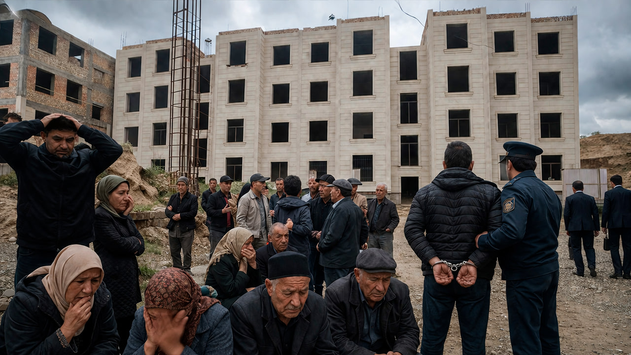 Eight years of broken promises: Samarkand builder jailed as high-rise project leaves dozens of families homeless.