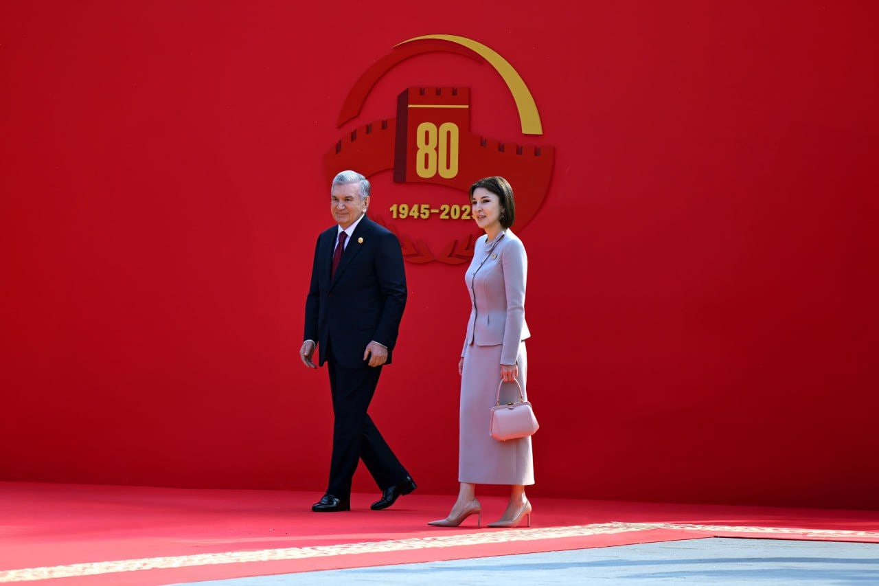 Shavkat Mirziyoyev attends military parade in Beijing marking WWII victory anniversary.