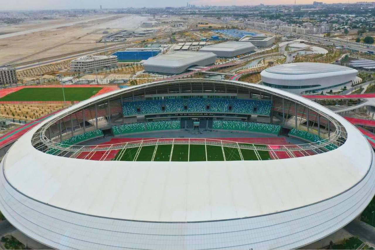 Olympic town in New Tashkent completed after three years of construction .