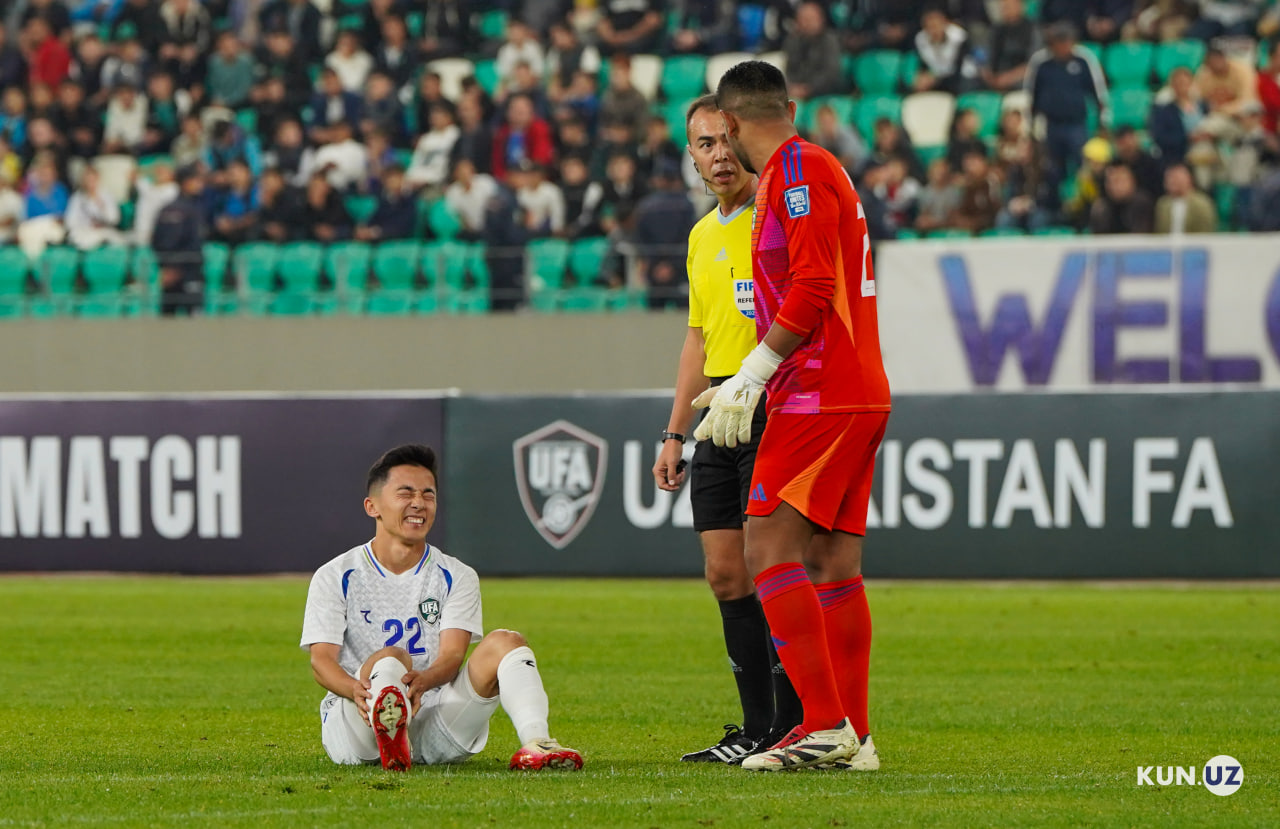 Uzbekistan midfielder Abbos Fayzullayev sidelined for Uruguay friendly due to injury.