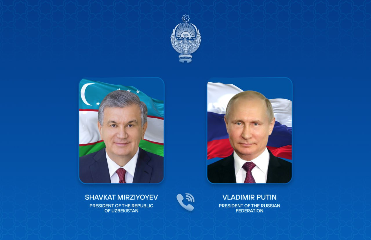 Mirziyoyev and Putin discuss strengthening Uzbek–Russian partnership.