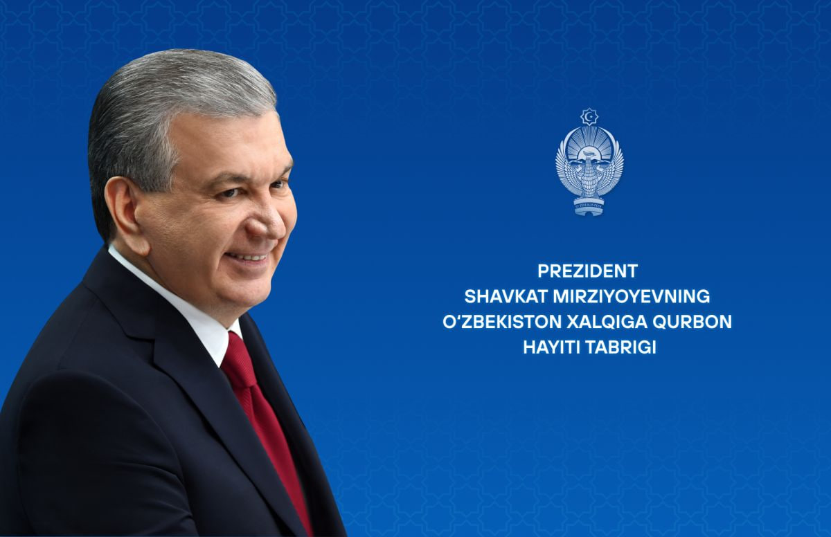 President Mirziyoyev congratulates people of Uzbekistan on Eid al-Adha.