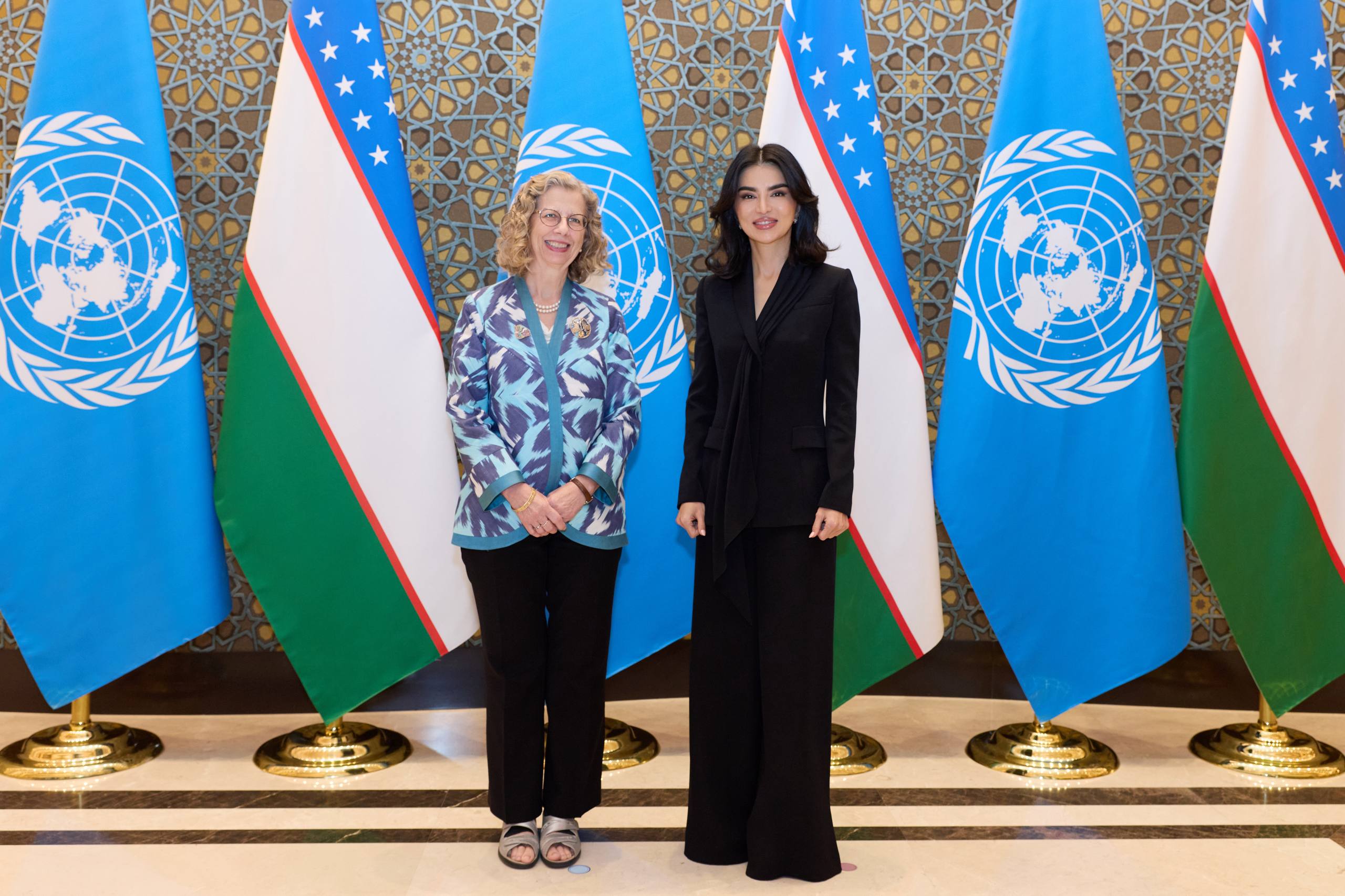 Saida Mirziyoyeva meets UN and GEF leaders to drive regional green initiatives.